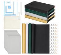NBEADS Book Binding Cover Kit, Include 4Pcs Polyester Book Covers 40Pcs Iron Corner Protectors 1Pc Cotton Cloth Fabric 5Pcs Rectangle Paper Boards 2Pcs ABS Plastic Letter Opener Tools