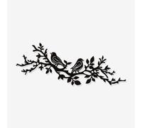 NBEADS Branch Bird Metal Wall Decor, 29.4x11.4cm Iron Bird Wall Art Decor Curves Branch Wall Decor Sign Metal Wall Sculptures for Bedroom Living Room Black