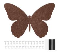 NBEADS Butterfly Felt Bulletin Board, 43x60cm Push Pin Board Decorative Felt Board Picture Board for Room Office Walls Home Decor, Include Pin, Hook and Magic Tapes