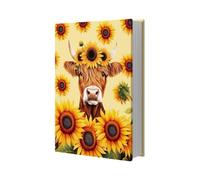 NBEADS Cattle Book Cover, Stretchy Fabric Book Sleeve Elastic Reusable Book Protector for Hardcover Textbooks Paperback, up to 20.6 x 27.4cm