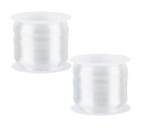 NBEADS Clear Elastic Strap, 6mm/10mm Width 30m Total Frosted Plastic Stretchable Adjustable Cord for DIY Shoulder Bra Clothes Sewing Project