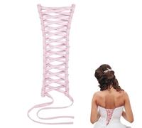 NBEADS Corset Back Kit, Dress Zipper Replacement Adjustable Fit Satin Corset Back for Formal Prom, Pink