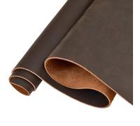 NBEADS Crazy Horse Leather Sheets, 30x61cm Rectangle Decorative Table Mat Craft Leather Pieces for Crafts Tooling Sewing Hobby Workshop, 2-2.5mm Thick, Coconut Brown