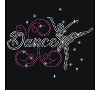 NBEADS Dancing Lady Rhinestonet Iron on Transfer, 29.7x21cm Heat Transfer Decal Bling Crystal Decals Clear Rhinestone Template Clothing Repair Applique for T-Shirt Clothing Pants Bags