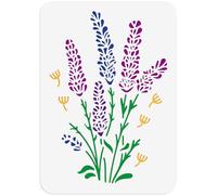 NBEADS Dandelion Lavender Painting Stencil, 29.7x21cm Reusable DIY Art and Craft Stencils Hollow Out Drawing Painting Template for Painting on Wood Fabric Paper Walls Canvas Furniture