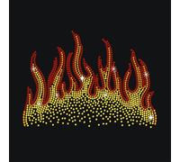 NBEADS Fire Iron on Rhinestones Transfer, 29.7x21cm Heat Transfer Decal Bling Crystal Decals Heat Transfer Patch Clothing Repair Applique for T-Shirt Clothing