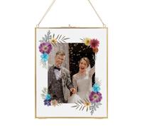 NBEADS Floating Picture Frames, 25.5x20.3cm Hanging Pressed Flower Frames Double Glass Frames with Metal Chain for Artwork Photo, Picture, Pressed Dried Flowers, Plant Specimen