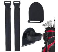 NBEADS Golf Bag Pad Accessories, Golf Bag Metal Landing Pad for Quick Access to Rangefinder Golf Towels Strap Clip Golf Equipment and Accessories, with Two Magic Tape Straps