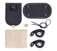 NBEADS Leather Purse Making Kit, Shoulder Bag Making Set DIY Handmade Bag Sewing Accessories Leather Bag Kit for DIY Purse Shoulder Bag Stitched Craft Making, Black