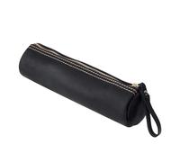 NBEADS Leather Zipper Pen Pouch, Black Zippered Leather Pen Case Vintage Leather Pencil Pouch for Men Women Businessmen and Artists Home Work Office Travel, 28.27x2.2x1.9inch