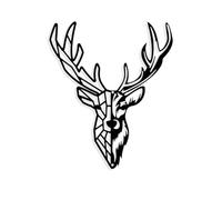 NBEADS Metal Deer Wall Art Decoration, Animal Metal Wall Hanging Decoration Silhouette Wall Art for Farmhouse Cabin Living Room Bedroom Indoor Outdoor, 30x25cm