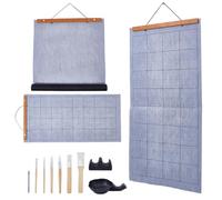 NBEADS Reusable Chinese Calligraphy Practicing Tool, Practice Cloth, Wooden Poster Hanger, Nylon Bristle Brush, Carbon Steel Punches, Screwdrivers, Pen Holder and Plastic Trays for Beginners