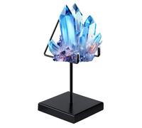 NBEADS Rock Display Stand, 8.05x8.05x15.5cm Metal Crystal Display Holder Mineral Specimen Display Easel Holder for Gemstones Geodes Mineral Agate Home Office Decor, Black