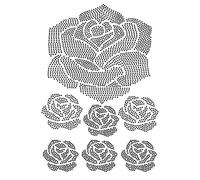 NBEADS Rose Flower Rhinestonet Iron on Transfer, 29.7x21cm Heat Transfer Decal Bling Crystal Decals Clear Rhinestone Template Clothing Repair Applique for T-Shirt Clothing Pants Bags