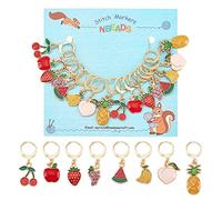 nbeads Stitch Marker, Enamel Alloy Crochet Stitch Marker Charms Removable Locking Stitch Marker for Knitting Weaving Sewing Accessories Quilting Jewellery, one size, Stainless Steel