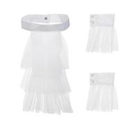 NBEADS Victorian Lace Jabot and Cuffs, Colonial Renaissance Lace Ruffle Collar Pirate Costume Accessory for Women Men Victorian Colonial Renaissance Costume