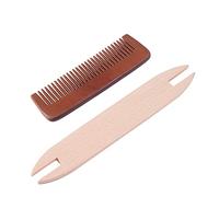 NBEADS Weaving Tool Kit, Including 1 Pc Wood Knitting Looms Shuttle and 1 Pc Wood Weaving Comb Loom Machine Accessories for DIY Craft, Mixed Color