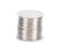 NBEADS Wire, 13M/Roll 0.7mm Silver Plated Copper Beading Metal Wire for Jewelry Crafts Stringing Model Making Gardening Wrapping