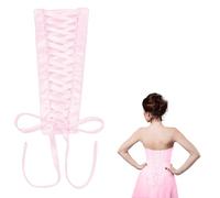NBEADS Women's Wedding Dress Loops, Wedding Dresses Corset Kit Zipper Replacement Adjustable Fit Satin Corset Back Kit Lace up, Pink
