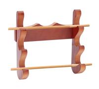 NBEADS Wooden Wand Display Stand Wall Mount, 18x7.9x18cm Wall Wand Stand 3-Tier Wand Holder for Wizard Wand Home Office Display Decoration, Saddle Brown