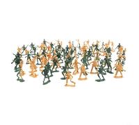 NbgrvB 100Pcs Mixed Pose Toy Soldiers 4cm Height Plastic