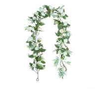 NbgrvB 190cm Artificial Rattan Arch with Roses, Flexible Simulated Vine for Home Decor Wedding Party Backdrop, Colorful Plastic Greenery(D)