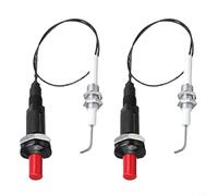 NbgrvB 2 Pack Piezo Starter Kit for Gas Grills Stoves Ovens Fireplaces Heaters 18kV Output Spark Igniter Push Button Design PP Plastic 50cm Cable