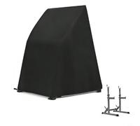 NbgrvB 210D Oxford Squat Rack Cover Waterproof Dustproof, 80x74x85cm Gym Equipment Protective Case Outdoor Fitness Station, Black