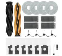 NbgrvB 22 Piece Accessory Set for MOVA for l20 Ultra for x50 PRO Robot Vacuum - for Dual Rubber Main Brush HEPA Filter Dust Bags Mop Pads Spare Parts Maintenance Kit Home Cleaning