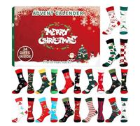 NbgrvB 24-piece sock advent calendar, fun Christmas stockings as for a c