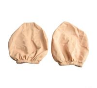 NbgrvB 2Pcs Beige Car Headrest Covers Elastic Stretch Fabric Protector for Front for Seat for Truck SUV