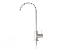 NbgrvB 304 Stainless Steel Faucet Water Filter System - Dual Outlet Tap Water Purifier for Heavy Metals Reduction & Bad Taste - Kitchen Sink Filter with Rotatable Nozzle - Silver Finish Standard (1)