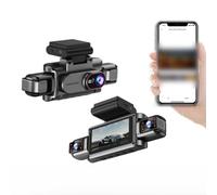 NbgrvB 360° for dash Cam Front and Rear 1080P Car Camera with & Parking Mode - 4 Channel Wide Angle Recorder for Cars(HD3-channel recorder)