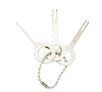 NbgrvB 3pcs Car Electrical Terminal Key Pin Wiring Crimp Connector Removal Puller Set, for Stainless Steel Wire Terminal Extractor 1mm 2mm 3mm Pitch Harness