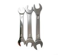 NbgrvB 3pcs Thin Dual Open End Wrench Set SAE 3/8-7/16 1/2-9/16 5/8-11/16 High-Strength Steel Automotive Hand Tools for Tight Spaces(3 Pieces)