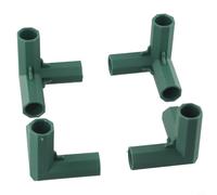 NbgrvB 4 Pack Greenhouse Pole Joint Connectors, 16-17mm Inner Diameter Plastic Structure Adapter Garden Tents, Shelves and Frames(A)