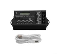 NbgrvB 5 Channel RGB LED Timer Controller TC420, Programmable Time Schedule for DC12-24V Strips, Aluminum Housing for Commercial and Home for Lighting