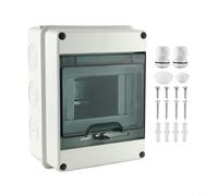 NbgrvB 5 Way Waterproof Electrical Distribution Box IP65 ABS Plastic MCB Enclosure Outdoor Junction Box with Transparent Cover