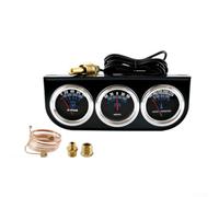 NbgrvB 52mm Triple Gauge Kit 24V Mechanical Oil Pressure Water for temp Fuel Level for Truck Dashboard Instrument Cluster Heavy Duty Vehicle