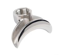 NbgrvB 58mm Single Double Shot Portafilter Spout for E61 Group Head, for Stainless Steel Espresso Coffee Maker Part with Uniform Extraction, Silver(Double)