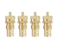 NbgrvB Adjustable Brass Tire Deflators Kit 4Pcs 0-60PSI Automatic Tyre Deflator Valve for Cars Motorcycles Quick Install No Tools Needed