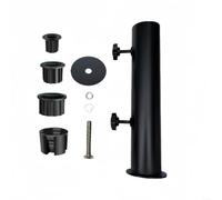 NbgrvB Adjustable Patio Umbrella Base, for Stainless Steel Mounting Bracket with Rust-Resistant Finish Garden Parasol Center Column, 11.8x4x4 Inch, Black(C)