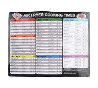 NbgrvB Air Fryer Cookbook Cheat Sheet, Cooking Time Temperature Guide Food for Pro Recipes, Heat Resistant & Oil Water Resistant Schedule with Quick Categorization