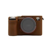 NbgrvB Anti-Slip Camera Skin for Sony A7CII A7CR - Silicone Shockproof Cover Full Button for Access(Brown)