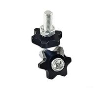 NbgrvB Black Star License Plate Screws 2-Pack Easy Install(Black)