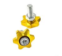 NbgrvB Black Star License Plate Screws 2-Pack Easy Install(gold)