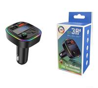 NbgrvB Bluetooth FM Transmitter 5.3 Dual USB Car Charger