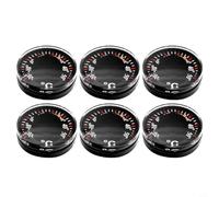 NbgrvB Car Interior Temperature Gauge, Precise -20° to 70° Reading, Waterproof ABS for Mini Thermometer, Easy Install for Dashboard or Fridge, Black(6PCS)