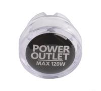 NbgrvB Car Power Outlet Button Cover, Protective Dust Cap Vehicle Socket, Anti-Dust Child-Safe Accessory (Black)(Transparent)