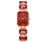 NbgrvB Casual Ladies Quartz Watch Rectangular Dial Daily Wear(Red)